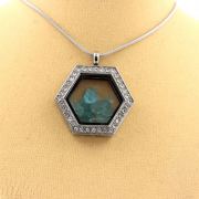 Raw Paraiba Apatite necklace.