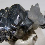 Acanthite with Calcite