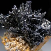 Stibnite on Quartz