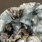 Fluorite with Cerussite, Calcite and Wulfenite