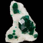 Dioptase on Calcite