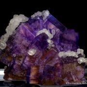 Fluorite with Calcite and Chalcopyrite