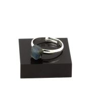 Silver Plated raw Kyanite Ring. 8.65 ct.