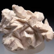 Dolomite after Tarnowitzite with Copper on Dolomite cast