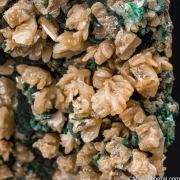 Cerussite on Malachite