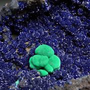 Malachite on Azurite