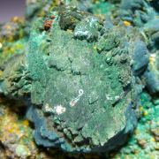 Chrysocolla after Malachite after Azurite with Wulfenite