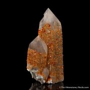 Spessartine Garnet on Quartz