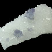 Fluorite on Quartz Epimorph of Calcite