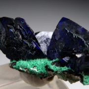 Azurite on Malachite