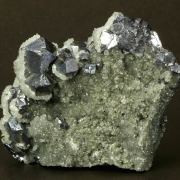 Galena with Quartz and Chalcopyrite