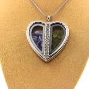 Raw Tanzanite + Peridot necklace.