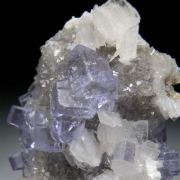 Fluorite on Quartz with Barite