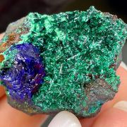 Brochantite, azurite, cuprite