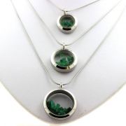 Raw Emerald necklace.