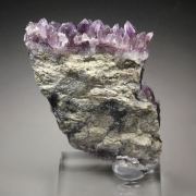 QUARTZ var. AMETHYST, PYRITE