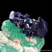 Azurite on Malachite