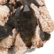 Quartz / (var - “Smoky”) / on Microcline