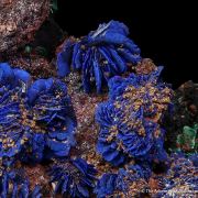 Azurite with Malachite