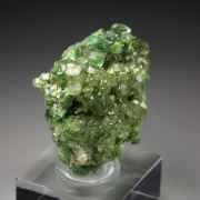 gem GARNET var. GROSSULAR with GREEN CHROMIAN PHANTOMS, DIOPSIDE