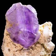 Fluorite on Dolomite and Quartz