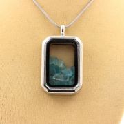 Raw Paraiba Apatite necklace.