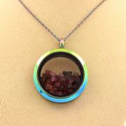 Raw multicolor Tourmaline necklace.