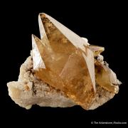 Calcite on Baryte with Sphalerite