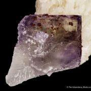 Fluorite (etched corner) on Baryte with Sphalerite