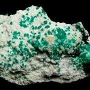 Dioptase on Smithsonite