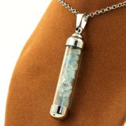 Raw Aquamarine necklace.