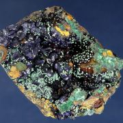 Azurite with Malachite