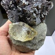 Sphalerite, calcite