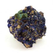 Chessylite ( Azurite ) + Cuprite.