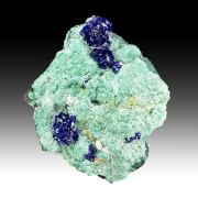 Azurite with Malachite