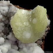 Adamite on Calcite