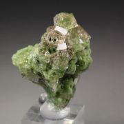 gem GARNET var. GROSSULAR with GREEN CHROMIAN PHANTOMS, DIOPSIDE