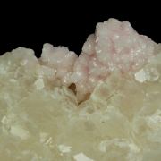 Calcite on Rhodochrosite