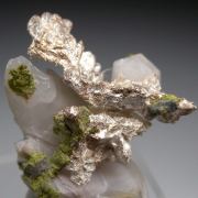 Silver on Quartz, Epidote