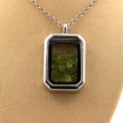 Raw Peridot necklace.