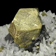 Chalcopyrite with Sphalerite on Quartz