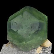 Fluorite (phantom) with Calcite