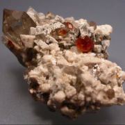 Spessartine with Quartz & Orthoclase