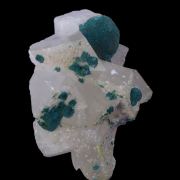 Rosasite on Calcite