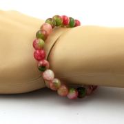 Watermelon Tourmaline Bracelet 8 mm Beads.