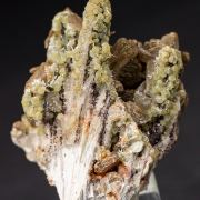 Prehnite, Stilbite on Laumontite after Anhydrite