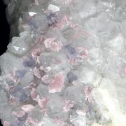 Fluorite and Rhodochrosite on Quartz