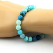 Aquamarine + Apatite + Angelite + Turquoise Bracelet 8 mm Beads.