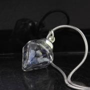 Raw Benitoite necklace.