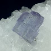 Fluorite on Quartz Epimorph of Calcite